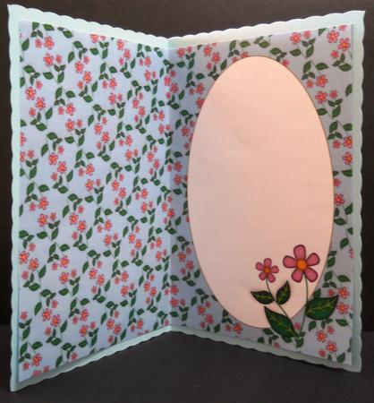 Pink Flowers Insert 2 (blue) by Yvonne Middleton