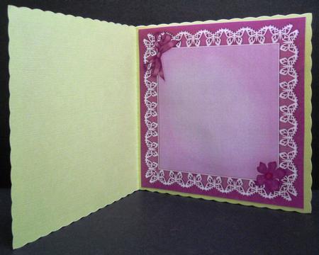 Pretty Viola 8 x 8 Insert Panel and Greetings by Yvonne Middleton