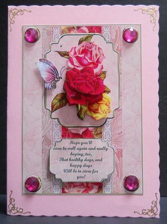 Colourful Roses Get Well by Yvonne Middleton
