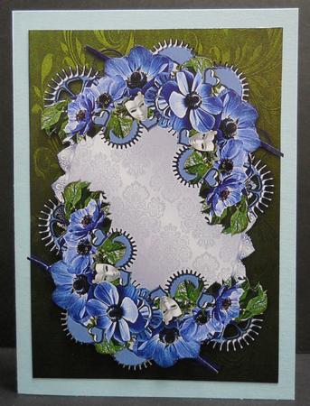 Feminine Steampunk Lilac Flowers & Cogs by Yvonne Middleton
