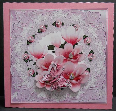 Stunning Pink Magnolia's Topper by Yvonne Middleton