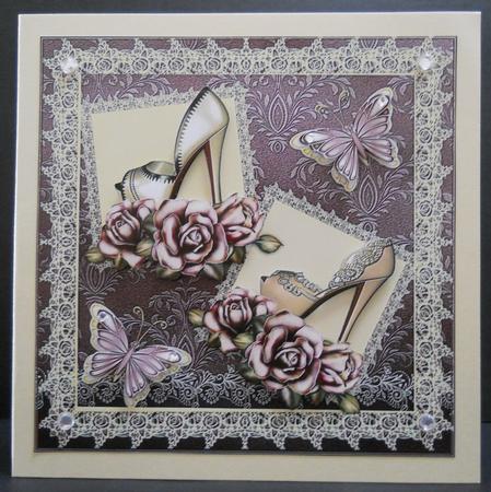 Another Day of Lace,shoes and Roses Topper by Yvonne Middleton