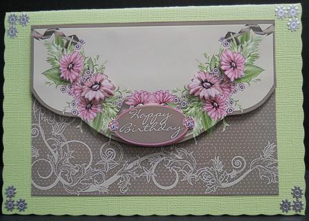 Any Occasion Scallop Front Floral Quick Card by Yvonne Middleton