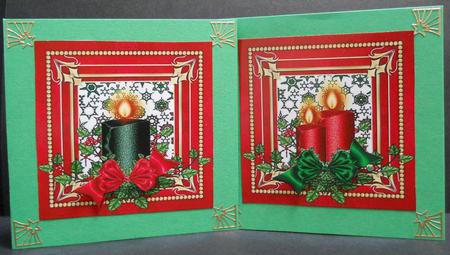Christmas Toppers Candles by Yvonne Middleton