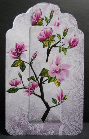 Shaped Card Magnolia Bookmark by Yvonne Middleton
