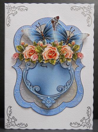 Glowing Roses and Butterflies by Yvonne Middleton
