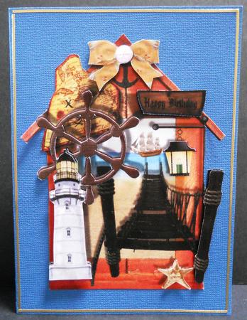 Lighthouse Beach Scene by Yvonne Middleton