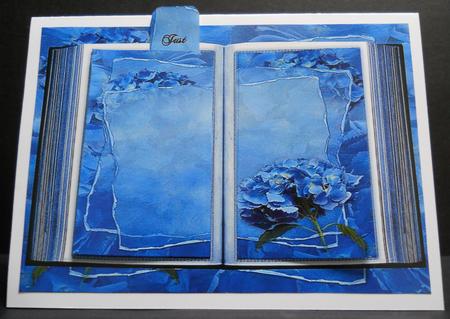 Vintage Blue Book and Bookmark by Yvonne Middleton