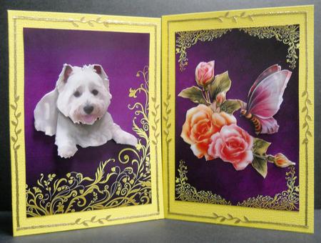 Two Luxury Purple and Gold Easter Backgrounds by Yvonne Middleton