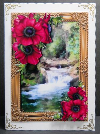 Anemone Watercolour Waterfall + Decoupage by Yvonne Middleton