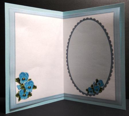 Lovely Blue Pansy Incert by Yvonne Middleton