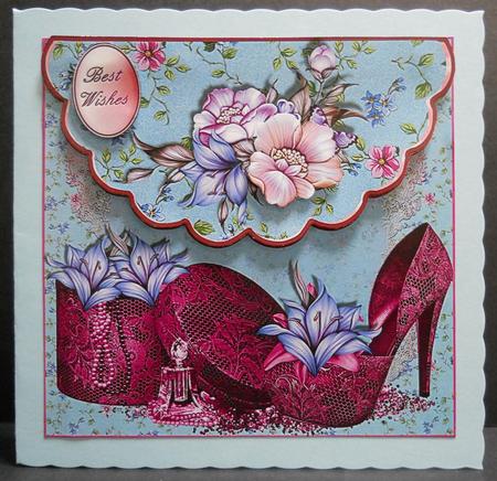 Envelope Style Lace Shoes and Perfume Topper by Yvonne Middleton