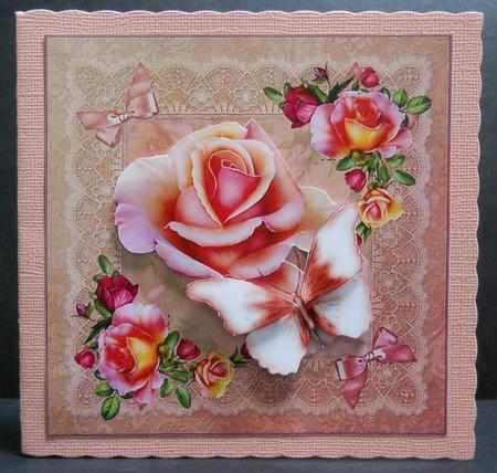 Striking Rose Flutter Topper by Yvonne Middleton