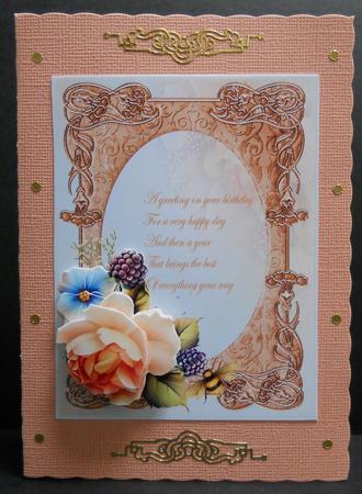 Rose and Art Deco Frame with Decoupage by Yvonne Middleton