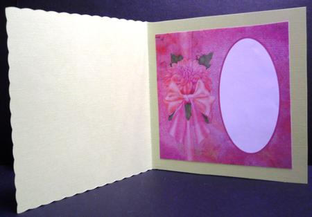 Insert for Mothers Day Dahlia 8 x 8 Card by Yvonne Middleton