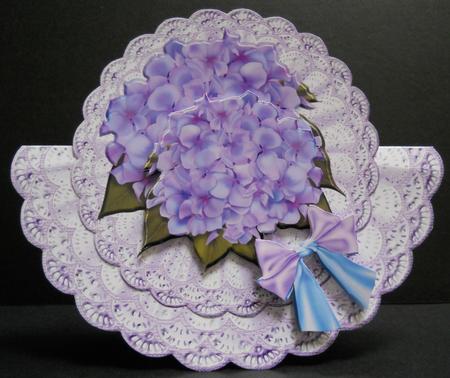 Wobble Card Bleu Hydrangea by Yvonne Middleton