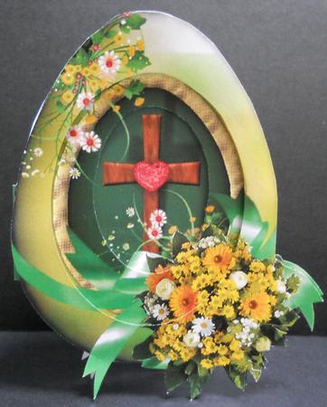 Cross in the Egg Shaped Card by Yvonne Middleton
