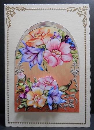 Fabulous Flora Arched Topper + Decoupage by Yvonne Middleton