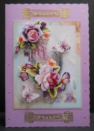 Cherry Blossom and English Roses by Yvonne Middleton