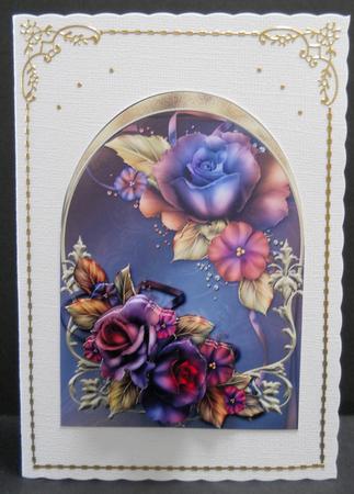 November Nyx Roses Arched Topper + Decoupage by Yvonne Middleton