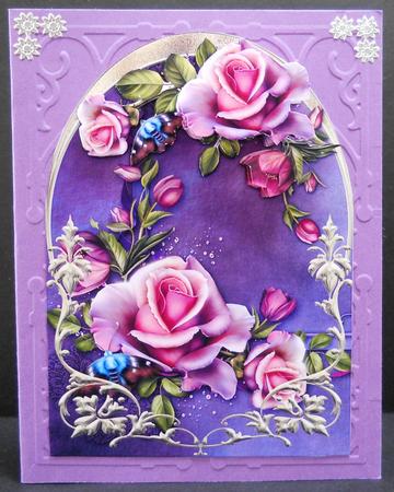 Romantica Roses Arched Topper + Decoupage by Yvonne Middleton