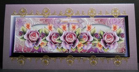 Large Dl Card English Roses by Yvonne Middleton