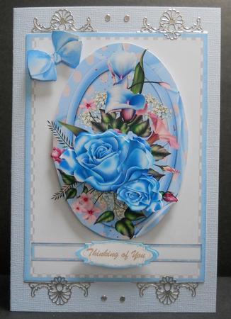 Lovely Blue Roses and Lillies by Yvonne Middleton