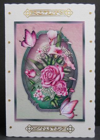 Perfect in Pink A4 Card Front by Yvonne Middleton
