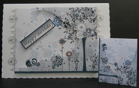 Floral and Bird Backing Sheet by Yvonne Middleton
