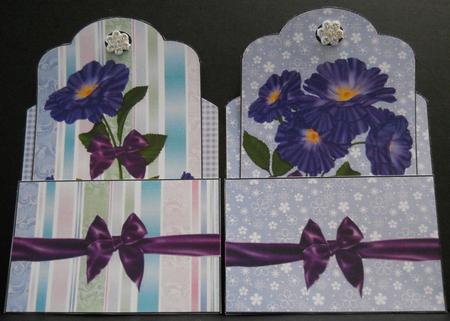2 Purple Floral Pocket Toppers by Yvonne Middleton
