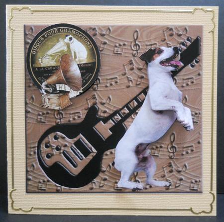 Dance to the Music Doggie with Decoupage by Yvonne Middleton