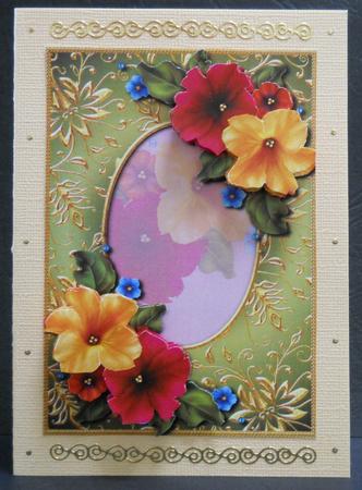 Pretty Petunias & Gilded Frame + Decoupage by Yvonne Middleton