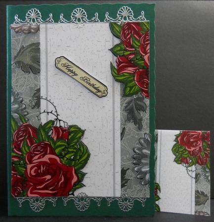 Floral Rose Backing Sheet by Yvonne Middleton