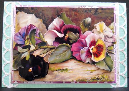 Vintage Pansies 3 D by Yvonne Middleton