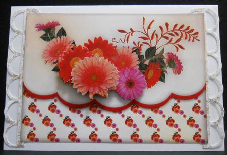 Gerberas Faux Envelope Multi Use Card by Yvonne Middleton
