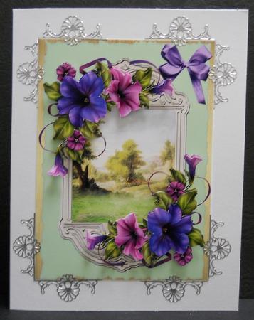 Lovely Country Meadows and Petunias by Yvonne Middleton