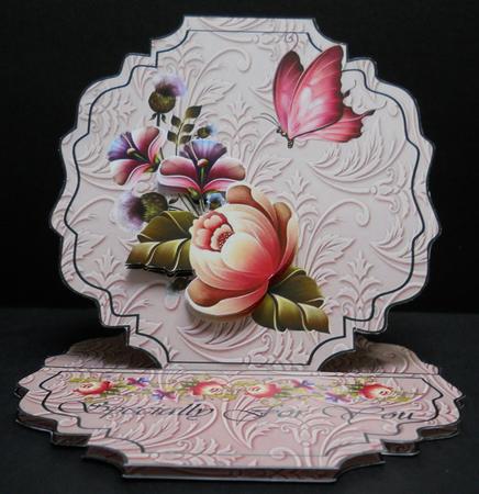 Passion Roses Easel Card by Yvonne Middleton