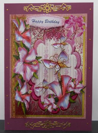 Lovely Hibiscus and Butterflys by Yvonne Middleton