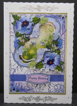 Lovely Pansys in Mosaic by Yvonne Middleton