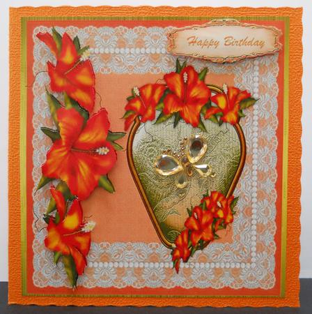 Beautiful Hibiscus in Orange by Yvonne Middleton