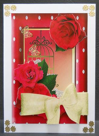 Happy Birthday Red and Roses by Yvonne Middleton
