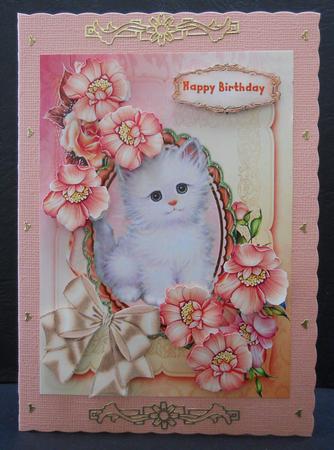 Little Kitty in the Flowers by Yvonne Middleton