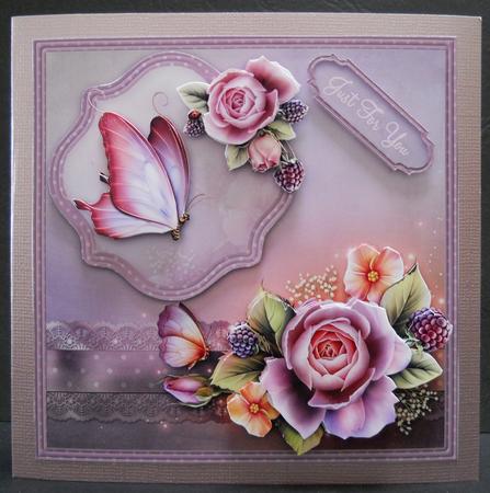 Rose Garden 8" Sqaure Card Mini-kit by Yvonne Middleton