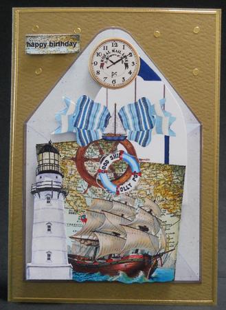 Vintage Male Card Nautic by Yvonne Middleton