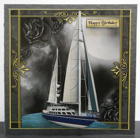Sailing Out of the Dark with Decoupage by Yvonne Middleton