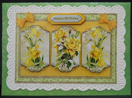 Beautiful Yellow Roses and Dafodills by Yvonne Middleton