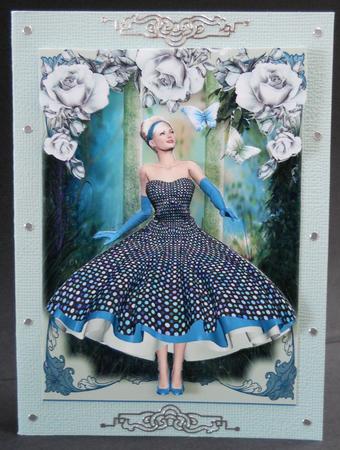 1950's Style Polka Dot Dress A4 by Yvonne Middleton