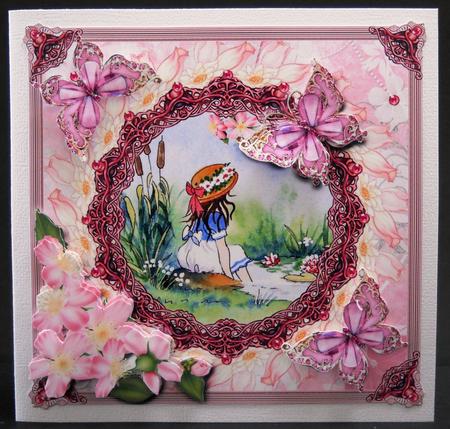 Floral Elegance - Girl by the Stream Decoupage Kit by Yvonne Middleton