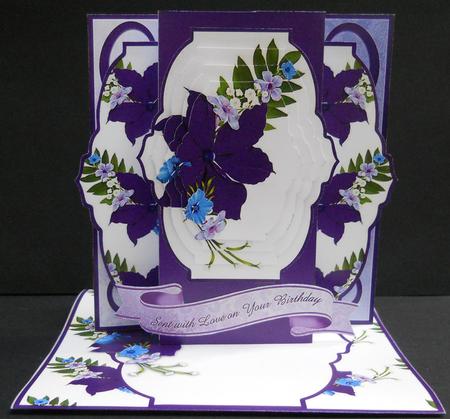 3D Pop Out Card Kit - Purple Passion by Yvonne Middleton