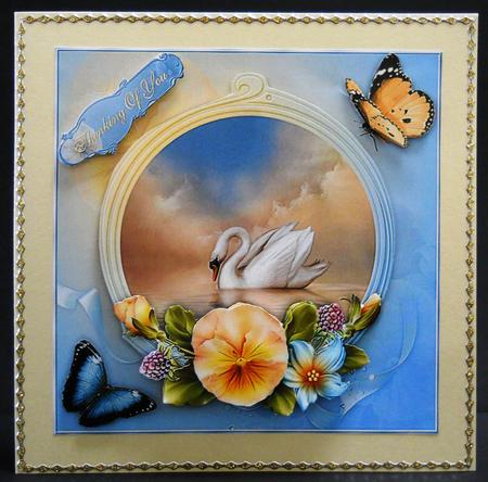 Serenity Swan 8" Square Card Mini-kit by Yvonne Middleton